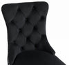 Plush Velvet Dining Chairs with Knocker 1 2 4 6 Black Grey Beige Stud Detailing