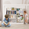 White Bookshelf Storage Shelf For Children's Reading Room Open Storage Modern