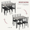 5PCS Wooden Dining Table Set for 4,Kitchen Table&Chairs Set w/Upholstered Seats