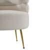 Modern Tub Chairs Teddy Fabric Accent Armchair Barrel Reading Chair Single Sofa