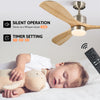 VONLUCE 52" Modern Ceiling Fan w Light & Remote 6 Speeds Reversible Motor 132cm