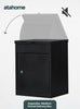 Extra Large Black Outdoor Parcel Secure Box Lock Package Delivery Drop Postbox