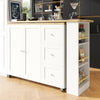 DINING BAR KITCHEN ISLAND TABLE STORAGE CABINET OPEN SHELVES DINING ROOM WHITE