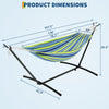2-Person Outdoor Hammock w/ Stand,450 Lbs,Portable Hammock w/Carry Bag,11 Colors