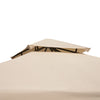 3x3(m) Outdoor Gazebo Patio Pavilion Canopy Tent w/ Netting & Shelf 2-tier Roof