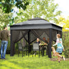 3 x 3(m) Pop Up Gazebo Tent with Netting, Height Adjustable, Grey