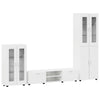 TV Cabinet Set FLORIN High Gloss White Engineered Wood
