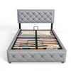 NEW OTTOMAN STORAGE UPHOLSTERED BED FRAME 4FT6 DOUBLE LEATHER GAS LIFT BED FRAME