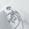 Traditional Bathroom Bath Shower Head Mixer Tap Lever Handle Polished Chrome