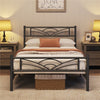 KING SIZE Metal Bed Frame with Headboard and Footboard Heavy Duty Slat Qtzjlqdry