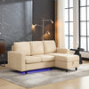 L-Shaped Sofa w/ Storage & USB Charging, LED Lights, Reversible Sofa Sectional