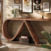 145cm Solid Wood Console Table Long Farmhouse Narrow Entryway Table for Hallway