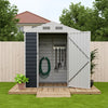 3-10FT Galvanised Garden Storage Shed Outdoor Apex /Pent Roof Log Tool House Box