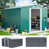 Galvanized Steel Box Metal Garden Storage Shed 12 X 10, 6 X 8, 8 X 8, 10 X 8 ft