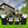 RATTAN GARDEN FURNITURE CUBE SET CHAIRS TABLE OUTDOOR PATIO RATTAN 8 SEATER