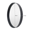 Bathroom Industrial Mirror Black Frame Wall Mount Glass Vanity Make Up Mirror