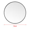 Bathroom Industrial Mirror Black Frame Wall Mount Glass Vanity Make Up Mirror