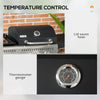 2-in-1 Gas BBQ and Plancha Grill with Side Burner, 12 kW Propane Gas Barbecue