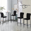 Set of 2/4/6 Bar Stools Velvet Breakfast Bar Chairs Kitchen Office Restaurant