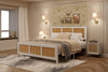 Double Metal Bed Frame Strong with Rattan Headboard & Under Bed Storage