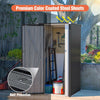 BIRCHTREE Garden Shed Pent Roof 2.6X2.9FT Metal Outdoor Storage Cabinet Anthraci