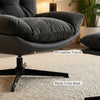 Accent Chair with Footstool, Modern Swivel Lounge Chair, Refurbished