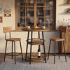 90cm Industrial Round Table 3-Tier Counter Height Table for Small Space