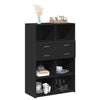 Highboard Black 80x42.5x124 Engineered Wood R9L4
