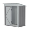 5x3ft Metal Galvanized Garden Shed Waterproof Outdoor Tools Storage Small House
