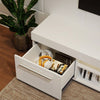 TV Stand Modern High Gloss Doors Entertainment Unit Cabinet With RGB LED Li