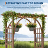 Wooden Garden Arch Plant Climbing Trellis Wedding Arbor for Patio Lawn Backyard