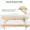 6 Seater Wooden Picnic Table and Bench Set with Parasol Hole for Garden Patio