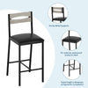 3-Piece Dining Table Set with Storage Shelves,Kitchen Table with 2 Padded Chairs