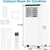 9000 BTU Portable Air Conditioner 4-in-1, Smart Control & Quiet Cooling, Dehumid