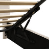 Modern Double Upholstered Bed with Hydraulic Storage, Cloud Headboard, 135x190cm