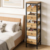 5-Tier Kitchen Storage Trolley,Organizer Cart with Pull-Out Drawers & Wheels