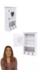White Wooden 9 Key Wall Mounted Box Cabinet Heart Keyhole Holder