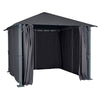 Azuma 3x3m Grey Gazebo Waterproof Garden Party Tent w/ Sides SALE