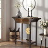 Large Bamboo Wood Console Table Home Office Entrance Desk Corner Dressing Table