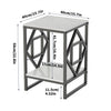 Real Marble Coffee Table Living Room End Side Table Bedside Furniture Black Legs