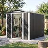 Metal Garden Shed 6 x 8ft Outdoor Storage House Waterproof Sheds Lockable Doors