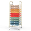 10 Drawers Storage Home Office Organizer Trolley Mobile Rolling Utility Cart