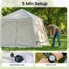 Inflatable Tents Blow Up Tent Waterproof Air Glamping 4 - 6 Person w/Pump