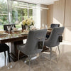 Set of 2 Marco Dining Chairs Brushed Velvet