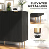Sideboard Buffet Cabinet with Adjustable Shelves, Black