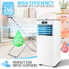 9000 BTU Portable Air Conditioner 3-in-1 Dehumidifier Fan Remote Timer Class A