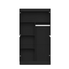 Modern Large Wooden 2 Door Wardrobe with Hanging Rails Bedroom Storage Furniture