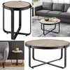 Coffee Side End Table Sofa Living Room Wooden Metal Bedside Furniture Round Tea