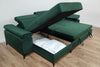 Easy Clean Corner Sofa Bed Velour with Storage Sleep Function New MADRYT MINI