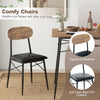 4 Pcs Rectangular Kitchen Table Dining Table Set w/ Bench & Upholstered Chairs